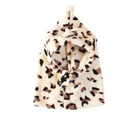 Dog Beanie Hat, Soft Warm Leopard Dog Hair Band Neck | Cute Pet Snood with Drawstring, Thermal Pet Ear Warmer Hat for Dog, Cat, Rabbit, Chinchilla