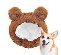 Dog Bear Hat,Adjustable Cat Hat With Bear Ears - Cute Plush Pet Hat, Cat Headgear, Soft Small Dog Hat, Pet Products, Pet Halloween Costume For Cats & Small Dogs