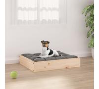 vidaXL Dog Bed 51.5x44x9 cm Solid Wood Pine, Brown