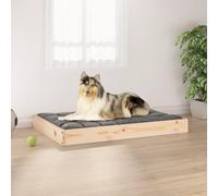 vidaXL Dog Bed 91.5x64x9 cm Solid Wood Pine, Brown