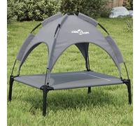Dog Bed Canopy Anthracite 63x49.5x60cm 600D Oxford Steel Frame Elevated Cot Pet