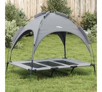 Dog Bed Canopy Elevated Anthracite 62x48x61cm 600D Oxford Steel Frame Textilene