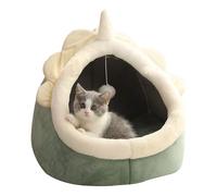 Dog Bed Cave - Cozy Little Pet House Warm Cat Puppy Sleeping Nest | Soft Interior Shelter with Removable Cushion, Surrounded Nap Bed, Indoor Sleeping Pods for Kittens