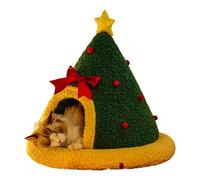 Dog Bed Christmas, Winter Cat Cave, Warm Dog Bed, Christmas Cat Nest, Cat Hideaway, Dog Tent Bed, Removable Cushion Pet Bed, Cozy Puppy Bed, Festive Pet Furniture,