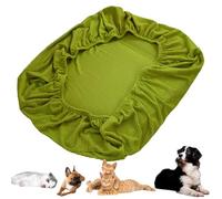 Dog Bed Cover Replacement Quick Change Soft Plush Washable Crate Kennel Removable Pet Sleeping Mattress Large Medium Jumbo Small Cats (Green,Large)