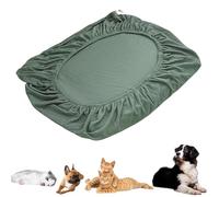 Dog Bed Cover Replacement Quick Change Soft Plush Washable Crate Kennel Removable Pet Sleeping Mattress Large Medium Jumbo Small Cats (Grass Green,Medium)