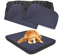 Dog Bed Covers Replacement Washable 100% Waterproof Dog Bed Sheets, Soft & Noiseless Pet Bed Cover, 2 Pack, 36" x 23" Blue
