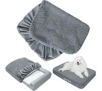 Dog Bed Covers Soft Plush Replacement Washable, 36x27 Inches, Cover Only
