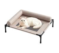 Dog Bed Elevated Breathable Cooling Raised Mesh Cot | Outdoor Dog Bed for Indoor Home Patio Porch Deck Backyard Summer Camping Travel Road Trip RV Car Truck