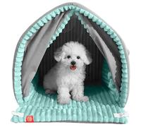 Dog Bed - Enclosed Dog House With Door | Indoor Pet Accessories | Soft Autumn Winter Pet Supplies | Small Animal Cave Beds Tent For Small Dogs Four Seasons