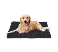 Dog Bed, Fluffy Dog Cushion, Medium Dog Beds, Long Plush, Washable, Non-Slip Underside, Fluffy Orthopaedic Dog Mat, 95 x 65 x 12 cm, Soft Padding, Dark Grey