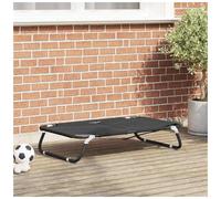 Dog Bed Foldable Steel Black 90x55x18cm Elevated Outdoor Indoor Portable UVproof