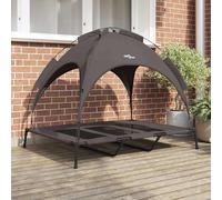 vidaXL Dog Bed Brown XL Steel