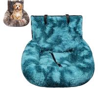 Dog Bed for Car - Fluffy Pet Travel Seat with Safety Straps Removable Washable Cushions Comfortable Portable Carrier Booster Carseats in All Vehicles Indoor Travel (M-72 * 60cm,Blue)