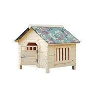 Dog Bed for Large Medium Small Dogs, Big dog House Wooden House Deluxe Pet Home Indoor/Outdoor Wood Cat House Shelter(Rain cloth,S)