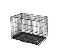 Dog Bed for Large Medium Small Dogs, Dog Cage Iron Folding With Toilet Small Medium Large Dog Teddy Law Fighting Keji Indoor Pet Cage Puppy(Black,46x30x40cm)