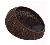 Dog Bed for Large Medium Small Dogs, Pet Nest Four Seasons Comfortable Rattan Villa Closed Cat House Cat Bed House Pet Bed(1)