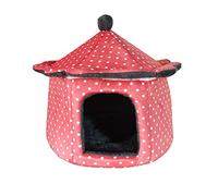 Dog Bed for Large Medium Small Dogs, Puppy cat dog Cave House, cute bedding fluffy rest area kennel indoor pet bed pet bed cushion pet nest(Pink,52 * 52 * 52cm)