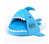 Dog Bed for Large Medium Small Dogs, Shark-shaped Cat House Washable Sleeping Bag Cat Puppy Sofa Bed 52x52x37cm Pet Bed