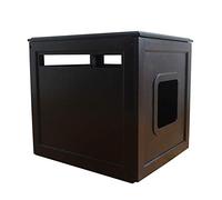 Dog Bed for Large Medium Small Dogs, Solid Pine Pet Dog House with Door Retro Wooden Houses Cat Litter Box Cover Indoor Home Furniture Cat Cave black