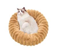 Dog Bed for Small Dogs - Washable Cuddly Round Cat Lounge - Non-Slip Plush Animal Sofa for Office Bedroom Living Room Flat Floor Indoor Outdoor