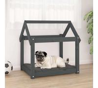 Dog Bed Grey 71x55x70 cm Solid Wood Pine