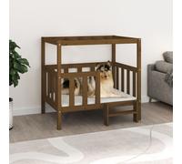 Dog Bed Honey Brown 105.5 x 83.5 x 100 cm Solid Wood Pine