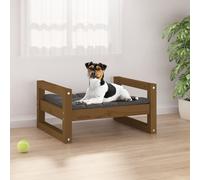 Dog Bed Honey Brown 55.5x45.5x28 cm Solid Pine Wood