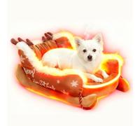 Dog Bed in the Shape of a Sleigh Holiday Nest for Puppies | Warm Dog Sleep Bed for Daytime Sleep Parents Lovers Pets Cold Weather Home Office Living Room