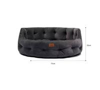Joules Chesterfield Grey Pet Bed - Large