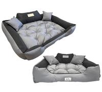 Dog bed KINGDOG 115x95 cm personalized waterproof dark gray
