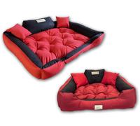 Dog bed KINGDOG 75x65 cm personalized waterproof red