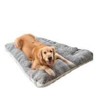 Dog Bed Large Removable Washable, Extra Pet Mat Cushion Mattress, Soft Warm Dog Crate Mat Pad for Medium Large Dogs - L, 120x60 cm (Gray)