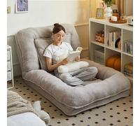 Dog Bed Lounge Chair for Adults and Pets, Lamb's Wool Folding Bean Bag with 5-Speed Adjustable Support for Balcony and Bedroom