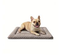 Dog Bed Mat, Dual-Sided Dog Crate Bed Mat - Ultra Soft & Machine Washable Kennel Pad for Small Dogs, All-Season Comfort Pet Bed for Crates, Travel, and Home, Light Brown, 24 x 16 Inch