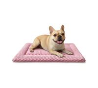 Dog Bed Mat, Dual-Sided Dog Crate Bed Mat - Ultra Soft & Machine Washable Kennel Pad for Small Dogs, All-Season Comfort Pet Bed for Crates, Travel, and Home, Pink, 24 x 16 Inch