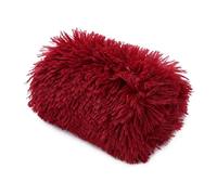 Dog Bed Mat Pet Cat Dog Plush Soft Warm Cushion Pet Washable Candy Colored Blanket Kennel Puppy Pet Cat Dog Supplies(Wine Red,L 100x73cm)