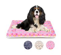 Dog Bed Mat Small Washable Dog Crate Mattress for 30 inch Cage Soft Flat Pet Cushion Bedding Puppy Pillow Blanket for Cats Puppy Dogs Reversible 74x54cm