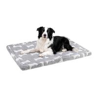 Dog Bed Mats - Tear Resistant Cushion, Plush Crate Pad | 3D Bone Pattern Velvet Mat, Quick Dry Soft Bedding, Lightweight Indoor Outdoor Travel Cage Comfort Setup