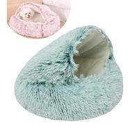 Dog Bed - Non Slip Comfortable Plush Cozy Nest Bed for Dogs and Cats, Fluffy Shell Pouch Design for Ultimate Comfort