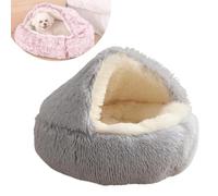Dog Bed - Non Slip Comfortable Plush Cozy Nest Bed for Dogs and Cats, Fluffy Shell Pouch Design for Ultimate Comfort