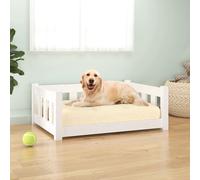 Dog Bed Pet Sofa Cat Bed Dog Kennel with Sidewalls Solid Wood Pine vidaXL