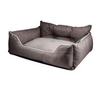 United Colors of Benetton - Polyester Pet Bed - Soft & Comfortable Dog and Cat Beds with Piping - 630g White Fibre Filling, Brown - 90 x 70 x 28cm