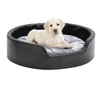 Dog Bed Plush And Faux Leather