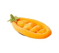 Dog Bed - Plush Eggplant Shaped Pet Couch with Washable Warm Cushion and Non-Slip Base for Crate, Travel, Home, Garden, Car, Apartment for Camping, Kennel, Patio, Indoor Outdoor Comfort