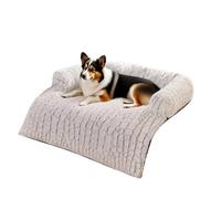 Dog Bed Removable Washable Non-Slip Calming Sofa Bed with Raised Edge for Home Bedroom Living Room Nursery Porch Indoor Relaxation Nighttime Sleep