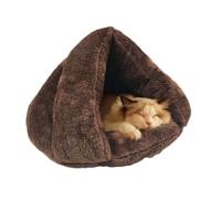 Dog Bed, Semi-Open Winter Pet Supplies Triangle Plush Cat Litter, Cozy for Indoor Cats or Small Dog beds, Creative Non-Slip Bottom for Pets, Travel or Home, Kittens, Cats, Dogs (D)