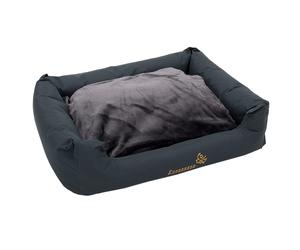 Dog bed Sleepy Time grey with cushion - 100 x 75 x 30 cm (L x W x H)