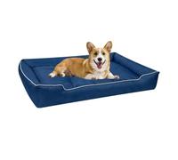 Dog Bed Soft Waterproof Pet Sofa Indoor Puppy And Kitten Bed Anti-Anxiety Dog Basket With Pillow Non-Slip Suitable For Medium To Large Cats And Dogs (Navy blue, 2XL:105x75cm)