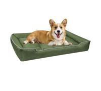 Dog Bed Soft Waterproof Pet Sofa Indoor Puppy And Kitten Bed Anti-Anxiety Dog Basket With Pillow Non-Slip Suitable For Medium To Large Cats And Dogs (Army green, L:70x50cm)